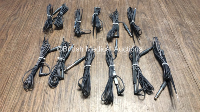 12 x Diathermy Forceps with Cables