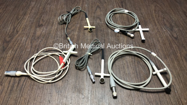 Job Lot of Ultrasound Probes Including 2 x 2.25 MHz Doppler Transducers, 1 x Toshiba PC-19M Transducers and 2 x Miscellaneous Probes<br/>