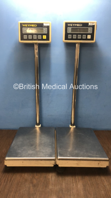 2 x Weymed 500 Stand On Scales (Both Untested Due to No Power Supply) *156 / 524 / 6831 / 6837*