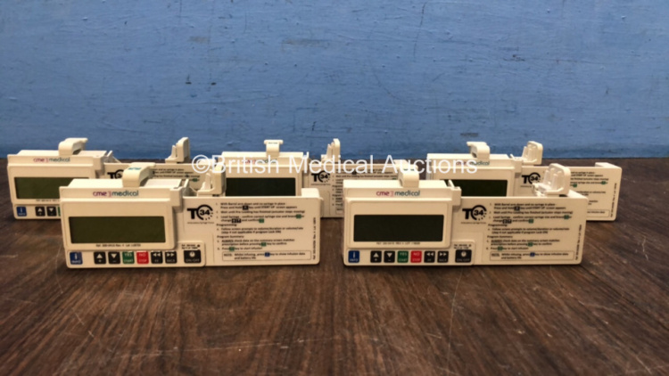 5 x CME Medical T34 Syringe Pumps (All Power Up when Tested with Doner Battery-Batteries Not Included)