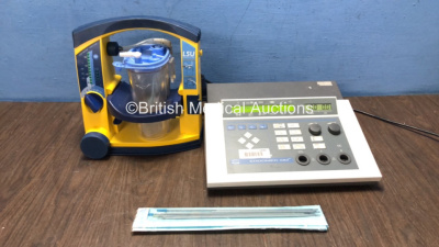 Mixed Lot Including 1 x LSU Suction Unit with Cup and Lid (Powers Up) 1 x Enraf Nonius Endomed 582 Ultrasound Therapy Unit (Powers Up) Surgical Point Poles