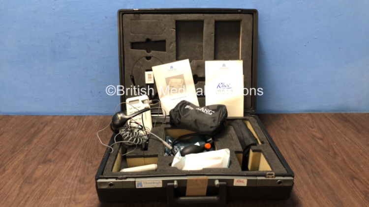 Huntleigh Rheo Dopplex II Doppler with Accessories in Carry Case (Powers Up with Missing Battery Cover)