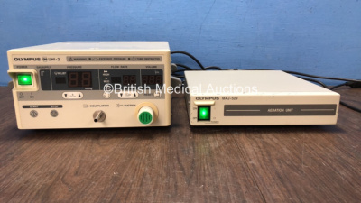 1 x Olympus MAJ-529 Aeration Unit and 1 x Olympus UHI-2 Insufflation Unit (Both Power Up) *1900026 / 7010984*