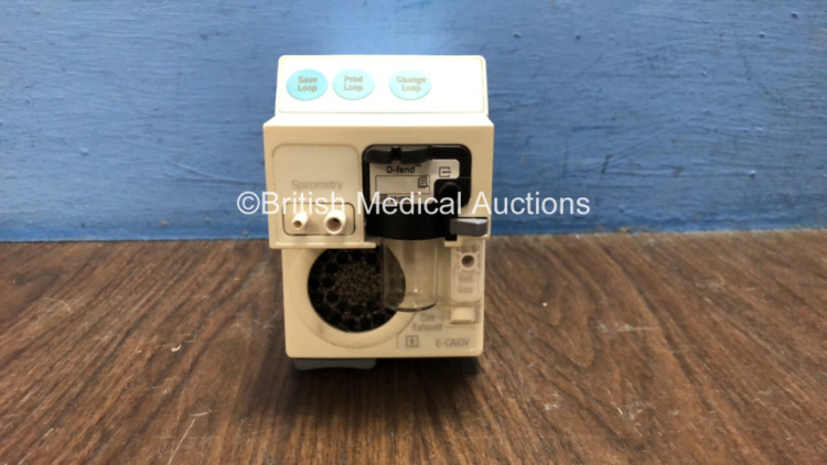 GE E-CAiOV-00 Module Including Spirometry Option and D-fend Water Trap *S/N 6027609 / 200150620 Mfd- 2005*