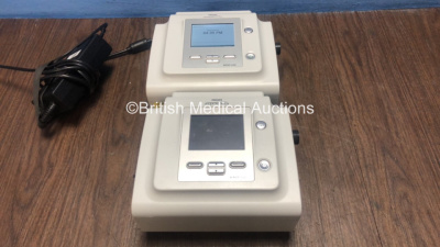 2 x Philips Respironics BiPAP A40 Software Version 3.4 and 3.6 with 1 x AC Power Supply (Both Power Up) *539199 / 21504A / V179638326A6F / V13850426C36C*