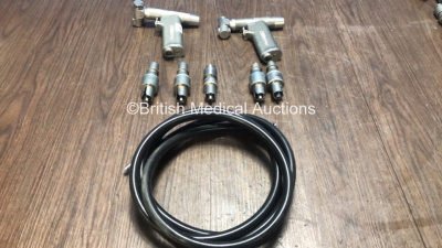 Job Lot Including 2 x ConMed Hall PRO 6125 Power Pro Drills with 2 x Hall Power Pro PRO 6040 5:1 Reamers, 2 x Hall Power Pro PRO 6047 5:1 Reamers, 1 x Hall Power pro PRO 6.5mm Jacobs and 1 x Hose