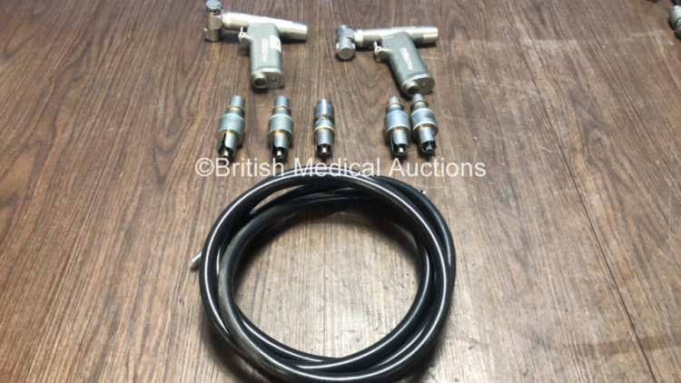 Job Lot Including 2 x ConMed Hall PRO 6125 Power Pro Drills with 2 x Hall Power Pro PRO 6040 5:1 Reamers, 2 x Hall Power Pro PRO 6047 5:1 Reamers, 1 x Hall Power pro PRO 6.5mm Jacobs and 1 x Hose