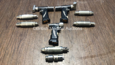 Job Lot Including 2 x ConMed M Power 2 PRO 6350M Drills, 1 x ConMed M Power 2 PRO6200M Drill, 5 x Hall PRO 6045 Reciprocating Saw Attachment and 1 x HallPower PRO 6.5mm Jacobs