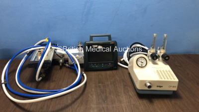 Mixed Lot Including 1 x Quantiflex N20/02 Mixer, 1 x Philips Ref M2636B Monitor (Untested Due to No Power Supply) 1 x Drager CF 800 Ventilator with Hoses