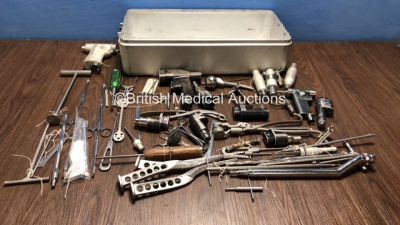 Job Lot of Surgical Instruments in Metal Tray