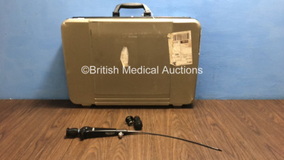 Pentax FNL-10RBS Laryngoscope with Pentax BS-LL1 Light Source in Case - Engineer's Report : Optical System - Multiple Broken Fibers, Angulation - Badly Crushed Bending Section, Insertion Tube - Crush Marks, Light Transmission - Broken Light Guide Bundle, 