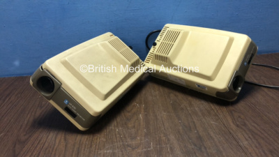 2 x Nidek CP-670 Auto Chart Projector (Both Power Up - Both Casings Damaged - Loose) *S/N 270490 / 270831* **Mfd 2000 / 1998**