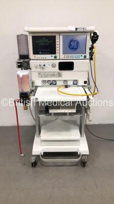 Datex-Ohmeda Anaesthesia Delivery Unit Ver M1039821-9.0 with Datex-Ohmeda Anaesthesia Monitor, Datex-Ohmeda Module Rack with Datex-Ohmeda M-MEM Module, Absorber, Bellows and Hoses (Powers Up)