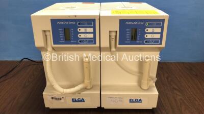 2 x Elga Purelab UHQ MK3 Water Purification System (1 Powers Up, 1 No Power and Damaged Casing - See Photo)