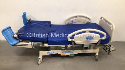 Hill-Rom Affinity 4 Electric Birthing Bed Model P3700B000063 with Cushions and Stirrups (Powers Up) *S/N K309AA1883*