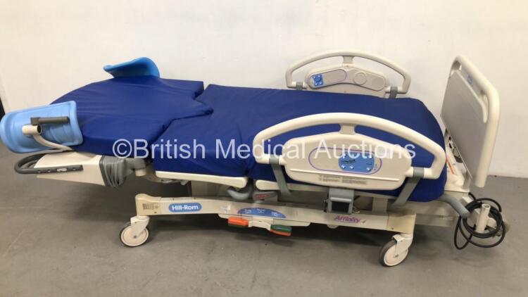 Hill-Rom Affinity 4 Electric Birthing Bed Model P3700B000063 with Cushions and Stirrups (Powers Up) *S/N K302AA1834*