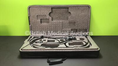 Fujinon EB 530S Video Bronchoscope in Carry Case - Engineer's Report : Optics - Ok, Angulation - Ok, Patient Tube - Kinked at Grip, Light Guide Tube - Ok, Light Transmission - Ok, Channel System - Ok, Leak Check - Ok - *S/N 061A004 Mfd 2009*