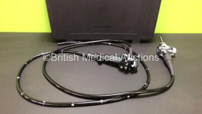 Olympus CF 240AL Colonoscope in Case - Engineer's Report : Optics - Ok, Angulation - Ok, Patient Tube - Ok, Light Guide Tube - Ok, Light Transmission - Ok, Channel System - Ok, Leak Check - Ok - *S/N 2210530* **Mfd 2002**