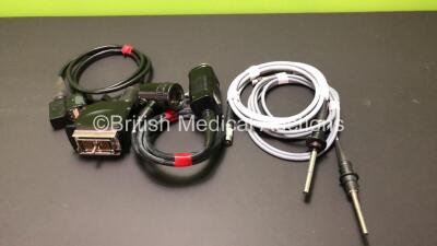 Job Lot Including 1 x Olympus MAJ-953 Probe Drive Processor, 1 x Pentax PVA-1000 Endoscope Video Converter (Damaged Outer Cable-See Photo) and 2 x Olympus Light Cables