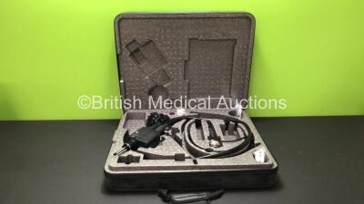 Fujinon ES-450WES Video Gastroscope In Case Engineer's Report : Optics - No Fault Found, Angulation - Ok Will Require Slight Adjustment , Patient Tube - No Fault Found, Light Guide Tube - No Fault Found, Light Transmission - No Fault Found, Channel System