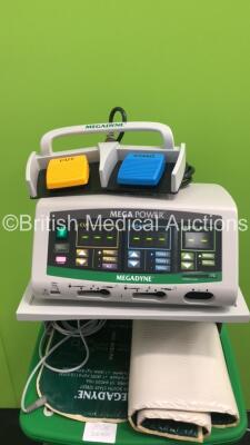 Megadyne Mega Power Electrosurgical/Diathermy Unit Ref 1000 with 1 x Dual Footswitch and 1 x Bipolar Dome Footswith (Powers Up) - 2