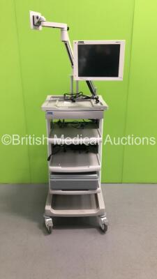 Karl Storz Stack Trolley With Storz 20090331 Monitor And Storz Carry Case With Accessories (Powers Up) *SN GA1108*