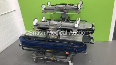 4 x Anetic Aid QA3 Hydraulic Patient Trolleys with Mattresses (Hydraulics Tested Working) * SN 6211 / 846 / 619 / 841 *