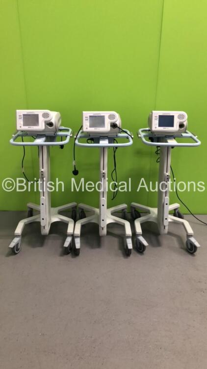 3 x Respironics BiPAP Focus Units on Stands with Power Supplies (All ...