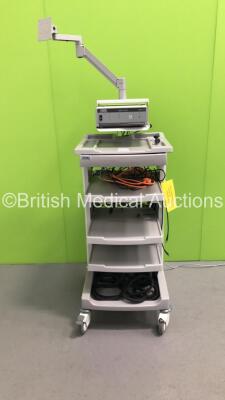 Karl Storz Stack Trolley Including Storz SCB AIDA DVD 202040 20 Unit and Connector Cable (Powers Up) *GH*