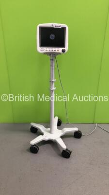 GE Dash 4000 Patient Monitor on Stand With BP,SpO2,Temp/Co,NBP and ECG Options (Powers Up)