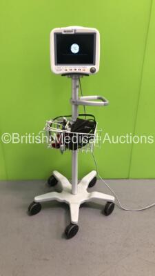 GE Dash 4000 Patient Monitor on Stand With BP,SpO2,Temp/Co,CO2,NBP and ECG Options With Assorted leads (Powers Up)