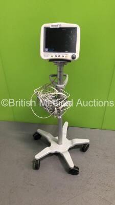 GE Dash 4000 Patient Monitor on Stand With BP,SpO2,Temp/Co,NBP and ECG Options With Assorted leads (Powers Up)