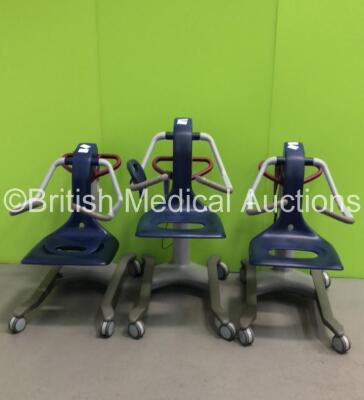 3 x Arjo Alenti Electric Patient Hoists with Controllers (Unable to Test Due to No Batteries) *SN SEE0715078/0907001005/0903001257*