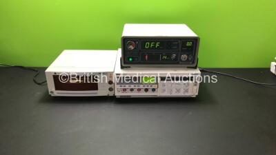 Mixed Lot Including 1 x Edwards Lifescience Vigilance Patient Monitor Including SpO2, and Cardiac Output Options (Powers Up) 1 x HiTec OP 1200 Insufflator (Powers Up) 1 x Philips Series 50 XM Patient Monitor (Powers Up with Damage-See Photo)