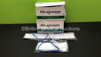 Approximately 100 x Mckinnon Single Pack Eye Shields and Frames