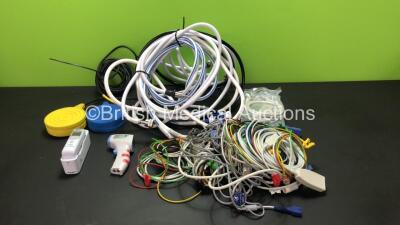 Mixed Lot Including 1 x Valleylab Footswitch, 1 x Welch Allyn PRO 6000 Ear Thermometer with Base (Powers Up) 1 x Shenzhen Medical JPD-FR2026 Infrared Thermometer (Untested Due to Missing Batteries, 3 x Hoses, 1 x Entonox Hose with Valve and Various Patien