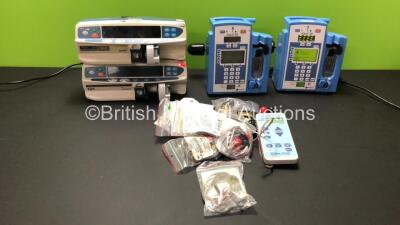 Mixed Lot Including 2 x Carefusion Alaris SE Infusion Pumps (1 Powers Up with Service Required Message, 1 No Power) 1 x Cardinal Health Alaris GH Syringe Pump (Powers Up with Blank Screen and Alarm) 1 x Alaris Asena GH MK III Pump (Powers Up with Blank Sc