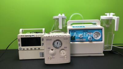 Mixed Lot Including 1 x Fisher & Paykel Neopuff Infant Resuscitator Unit, 1 x Welch Allyn Propaq Encore Patient Monitor Including ECG, SpO2, T1, T2, NIBP, P1, P2 and Printer Options (No Power when Tested with Stock Power Supply-Power Supply Not Included) 