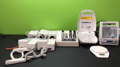 Mixed Lot Including 1 x Philips Respironics Porta - Neb Nebulizer (Powers Up) 1 x Baxter Colleague Pump (Powers Up with Alarm) 1 x Navigator GPS Battery Charger with 3 x Batteries (Powers Up) 2 x Densomat Ref 986900200102 X Ray Film Imaging Systems (Both 