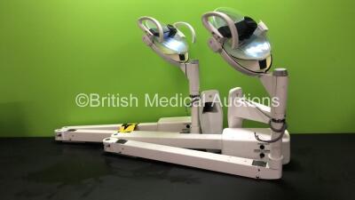 2 x Belmont AL-506TMDD Dental Lights (Both Untested Due to Cut Cables-See Photos)