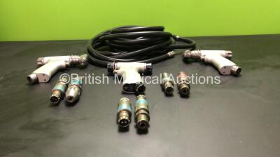 Job Lot Including 2 x BP Hoses, 2 x MicroAire 7200-200 Drills, 1 x MicroAire 7105-200 Drill and 6 x Attachments