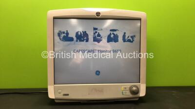 GE Carescape B650 Critical Care Monitor with 1 x GE Type E-PSMP-01 Module Including ECG, SpO2, T1, T2, P1, P2 and NIBP Options (Powers Up) *S/N SEW13317670HA/ 311790 / 311528 Mfd 2013*