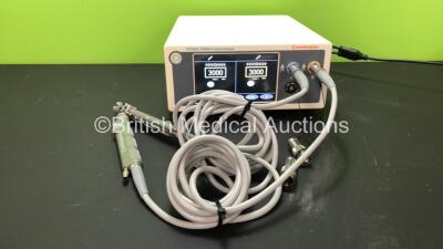 Smith & Nephew Dyonics Power II Control System Version 1.00 with 2 x Dyonics Ref 72200616 Powermax Elite Handpieces (Powers Up) *S/N AAX16320 / 221288 / AAL72619 / AAL67455*