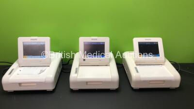 3 x Philips Avalon FM30 Fetal Monitors (All Power Up) *S/N DE53108540 / DE533109108 / DE53109709*