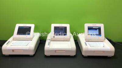 3 x Philips Avalon FM30 Fetal Monitors (All Power Up) *S/N DE53109096 / DE5309701 / DE53108583*