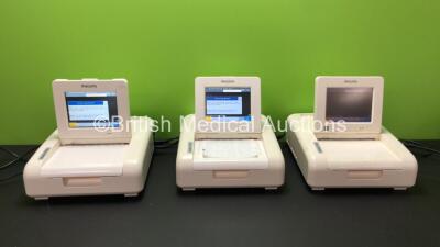 3 x Philips Avalon FM30 Fetal Monitors (All Power Up) *S/N DE53109157 / DE53108589 / DE53109724*