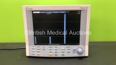 Datascope Passport 2 Patient Monitor Including ECG, C02 Exhaust, C02 Input, T1, SpO2, IBP1, IBP2 and NIBP Options (Powers Up)