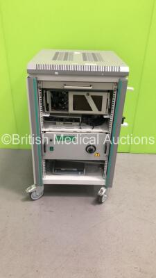 Laryngograph Ltd Mini Stack Trolley with Keyboard,Laryngograph Processor with Hitachi CCD Color Camera Head Model KP-D20BP,LxStrobe Light Source and Printer