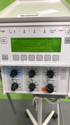 Drager Babylog 8000 Plus Ventilator Software Version 5.01 Running Hours 4477 on Stand with Hoses Ref 8409200-46 (Powers Up) * Mfd 2008 * * SN ARZC-0005 * - 3