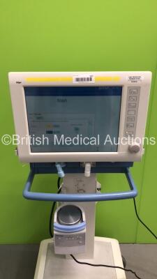 Drager Evita XL Ventilator Ref 8414900-29 Version 7.02 - Running Hours 49179 with Fisher & Paykel MR850AEK Respiratory Humidifier and Hoses on Stand (Powers Up) * SN ARYF-0153 * * Mfd 2007 * - 2